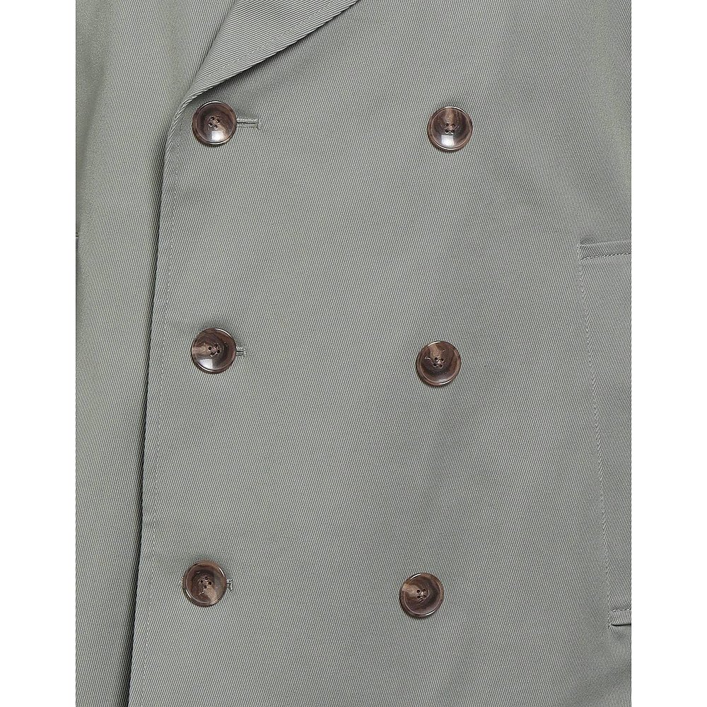 香港直邮BOSS 波士 男士 双排扣大衣 green绿色 舒适时尚男装 - 图2