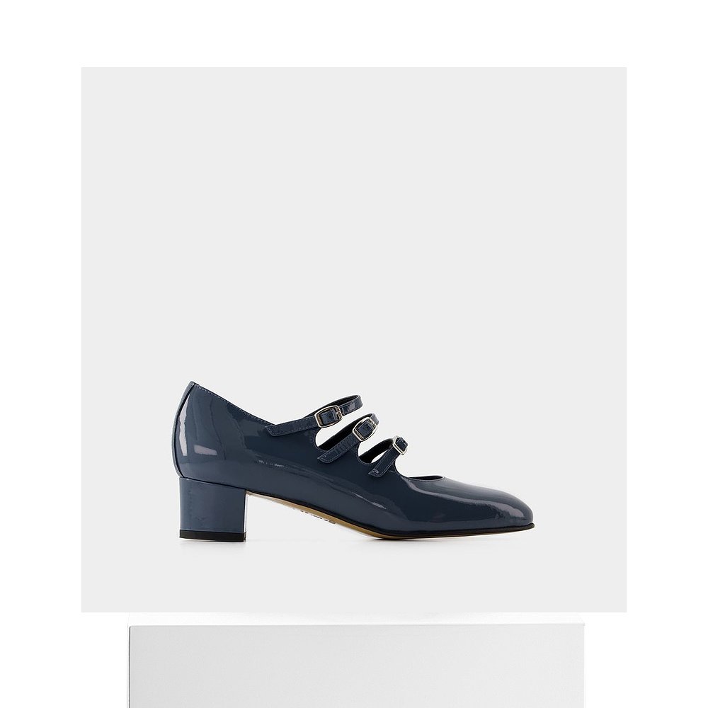 欧洲直邮Kina Pumps- Carel- Patent Leather- Grey Blue-图3