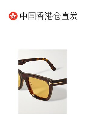 1h可退 香港直邮Tom Ford 汤姆·福特 男士 Lelio 方形框龟甲色醋