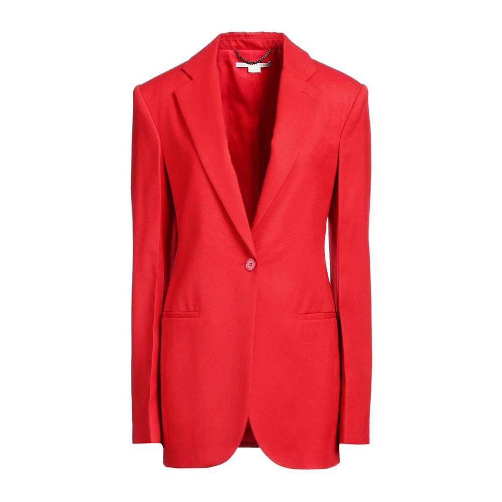 1h可退 【美国直邮】STELLA McCARTNEY 纯色法兰绒单排扣西装外套,淘宝优惠券,粉丝福利购,淘宝优惠卷