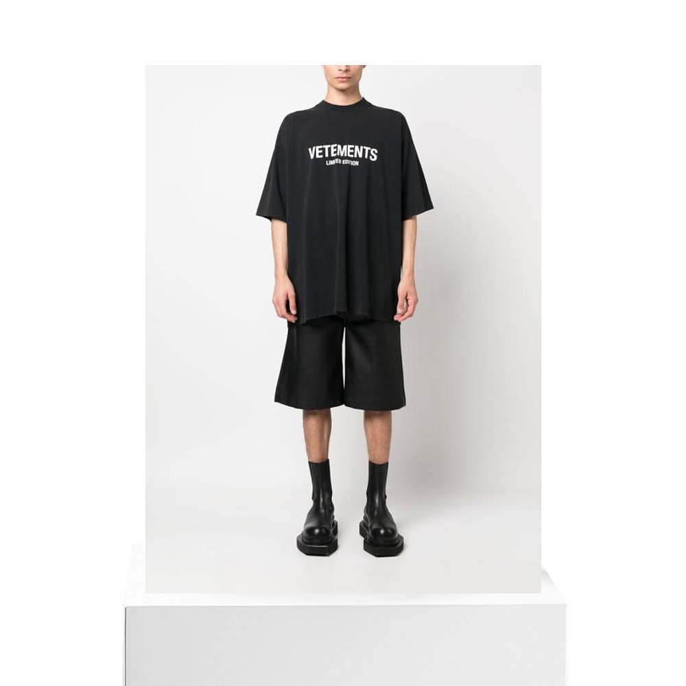 韩国直邮VETEMENTS23FW短袖T恤男UE54TR170BBlack - 图3