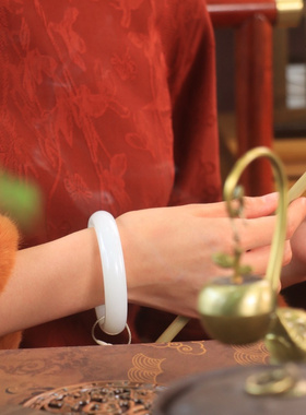 矿料羊脂白玉奶糖白女款细腻老料