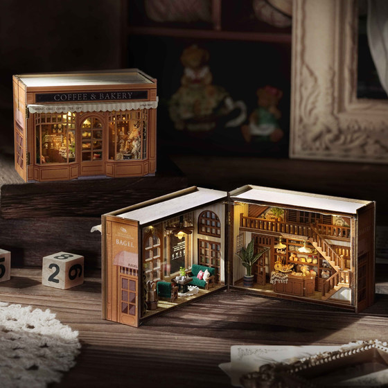 Zhiquwu diy cabin fantasy Rubik's Cube mini miniature scene house hand-assembled model birthday gift