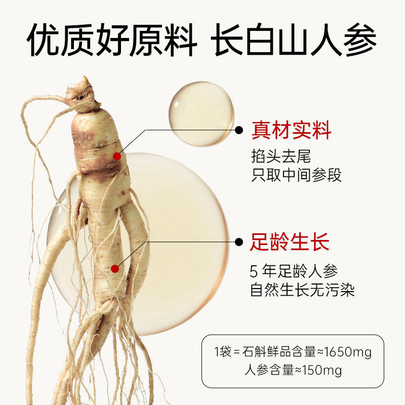 汉方令霍山铁皮石斛人参石斛原浆饮品礼盒装新年正品秋冬滋补原液