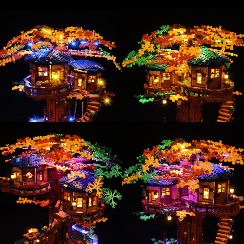 Brick Bling适用乐高21318树屋积木灯饰Ideas系列丛林木屋LED灯光 - 图2