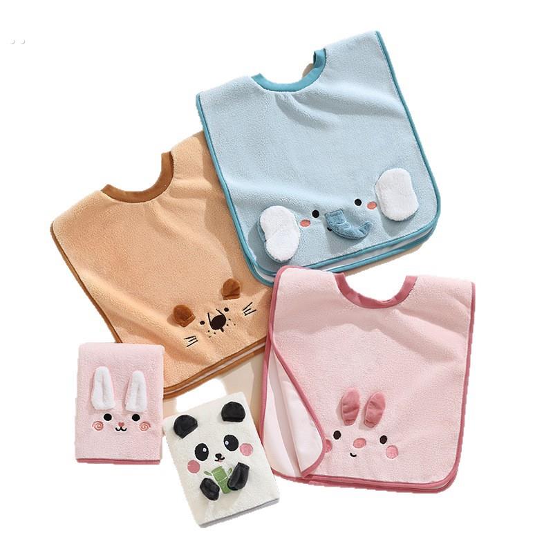 Washing towel, baby and child towel, waterproof bib, baby brushing teeth, washing face, anti-moisture artifact, clothes bib, mouthwash scarf