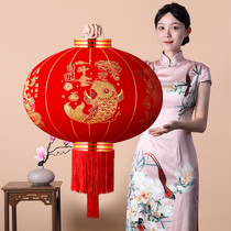 New Chinese New Year 2024 Festival 2024 Great red lantern New Year Chinese style hanging decoration large doorway outdoor balcony hanging lamp pair
