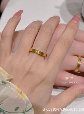 CNC精品520年轮时光戒指情侣款对戒时尚高级感