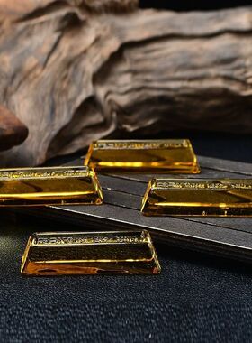 琉璃黄金万两家居金砖装饰开业乔迁招财聚财礼品金黄水晶金条摆件