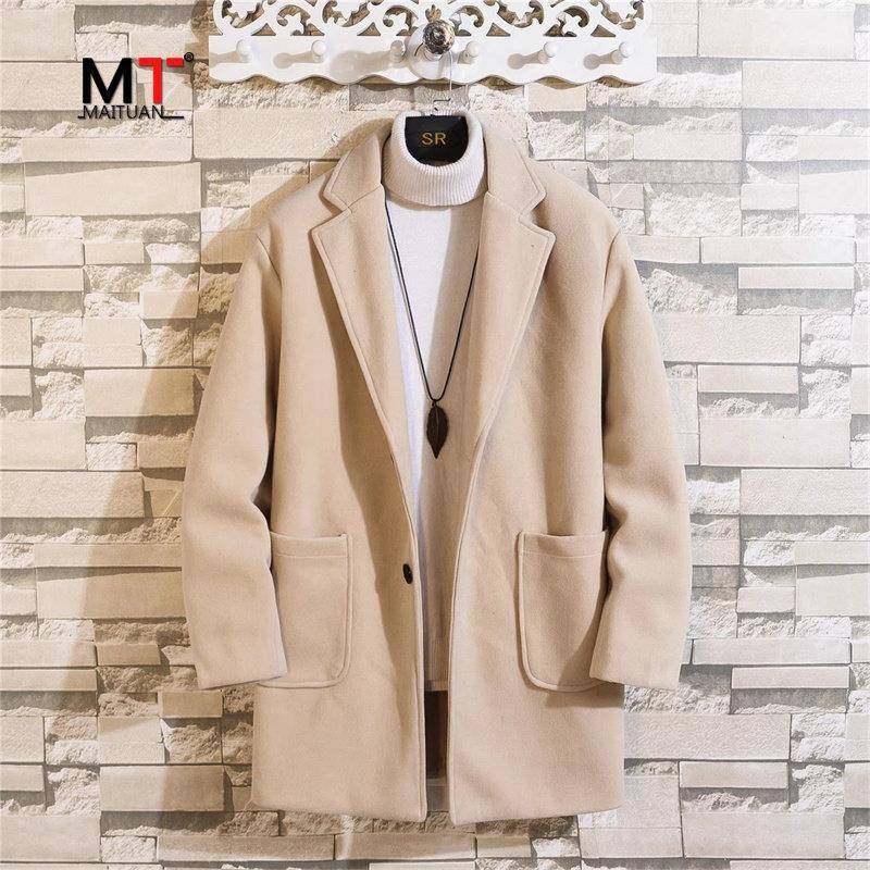 高端毛呢大衣外套男士中长款春秋冬季高级感加绒加厚风衣呢子男款,淘宝优惠券,粉丝福利购,淘宝优惠卷