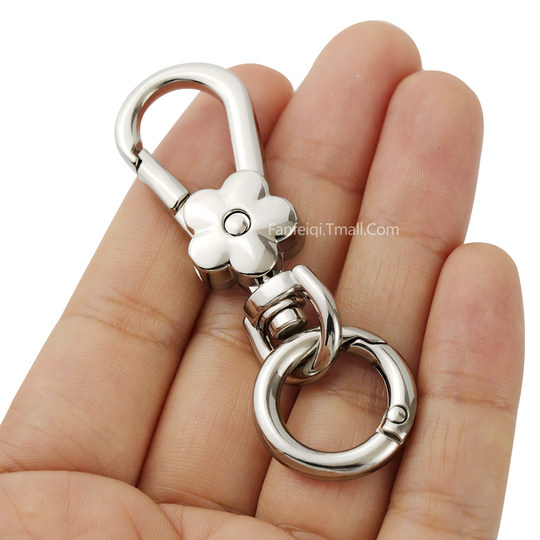 Metal flower waist key chain bag hanging buckle jewelry ring