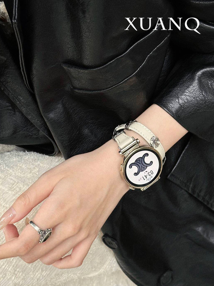 萱芊适用于华为GT6十字架双圈高级感华为手表GT5GT4表带watch543pro女GT32手表带Fit432新款荣耀4pro女小香风,淘宝优惠券,粉丝福利购,淘宝优惠卷