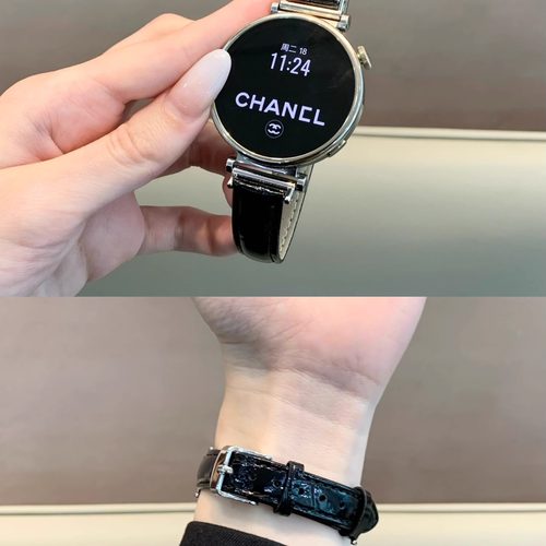 萱芊适用华为GT5/GT6表带秋冬新款竹节皮纹GT4/41mm高级小牛皮金扣表带watch5/watch4/pro手表带GT2/GT3pro - 图0