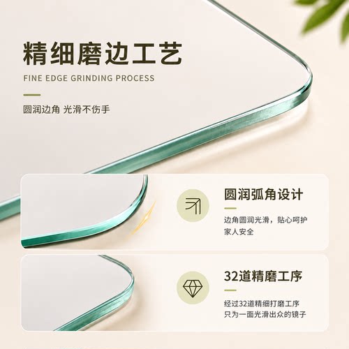 拱门形穿衣镜壁挂式全身镜挂墙入户门口免打孔贴墙自粘试衣镜子 - 图2