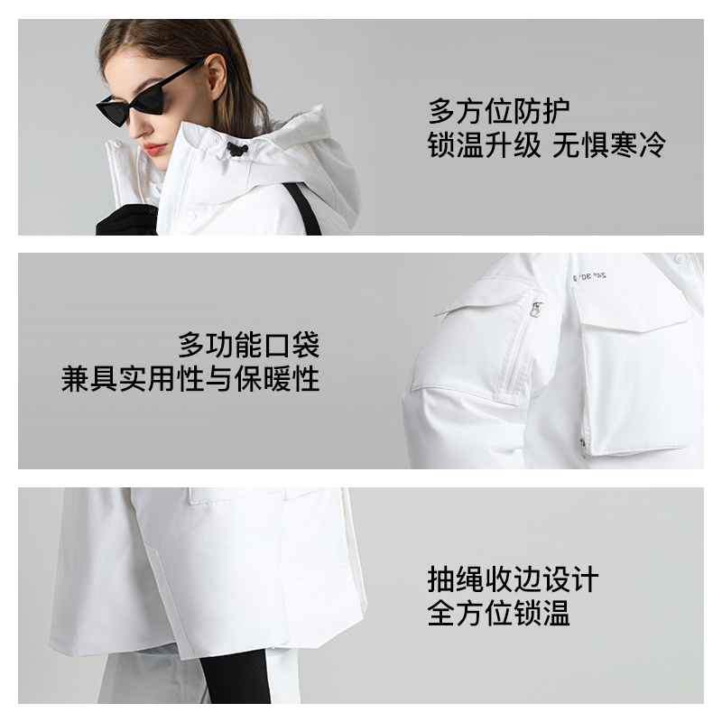 HELLYHANSEN/HH秋冬女士户外休闲短防寒防水羽绒服加厚极地-图3