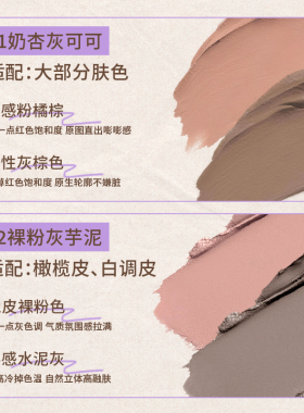 凹凸迷思修容笔裸粉灰芋泥