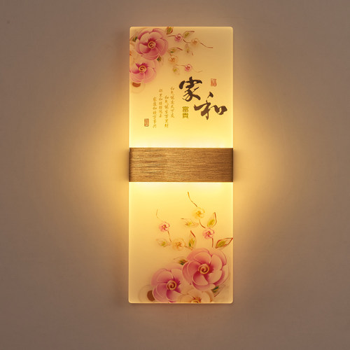 壁灯床头灯卧室led现代简约温馨创意中式客厅过道灯宾馆墙壁灯具 - 图1