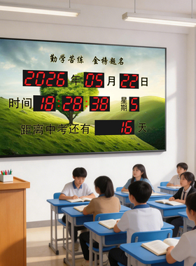 2027中考高考倒计时电子钟计时器日历天数计数器万年历可定制
