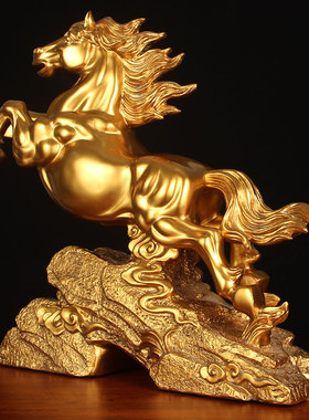 志在千里招财生肖马摆件客厅玄关办公室桌面装饰品送领导高档礼品