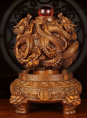九转乾坤鼎摆件中式龙鼎招财客厅老板办公室装饰公司店铺开业送礼