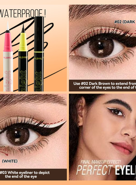 4-piece eyeliner pencil set waterproof, non smudging, makeu