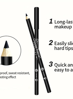 Black wood eyeliner pen smooth rich matt extremely fine dur