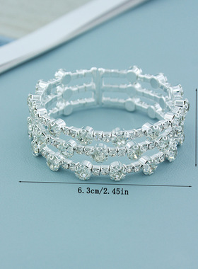New Fashion 5-Row Drainage Diamond Steel Wire Elastic Open