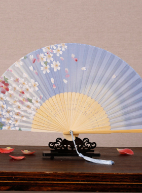 扇子女舞蹈折扇古风夏季古典中国风汉服学生走秀马面裙小折叠扇子
