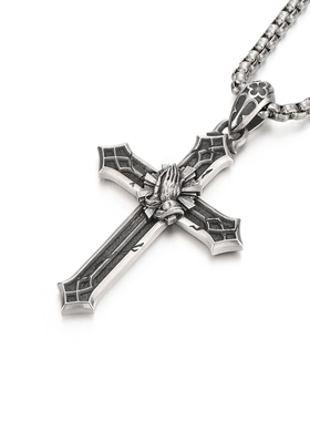 IDEAGEMER复古十字架项链男士
