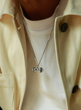 哑铃项链健身锁骨链生日送礼