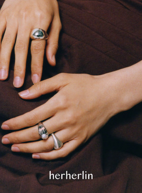 herherlin纯银轻奢小众个性戒指