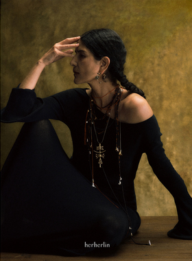 herherlin【那英同款】原创设计角铃南红玛瑙石榴石多戴法毛衣链