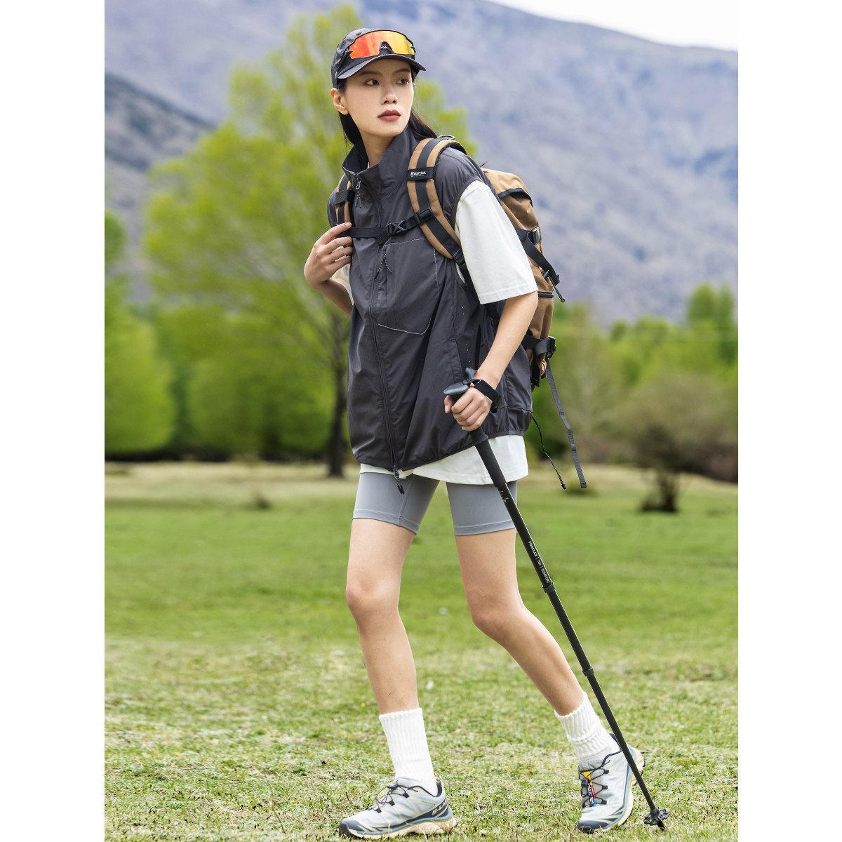 EFTC 夏季山系户外立领双头拉链马甲男 后背反光条宽松无袖坎肩,淘宝优惠券,粉丝福利购,淘宝优惠卷