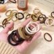Simple rubber band women's hair tie high elastic and durable leather sheath hair rope that does not strangle hair black hair tie