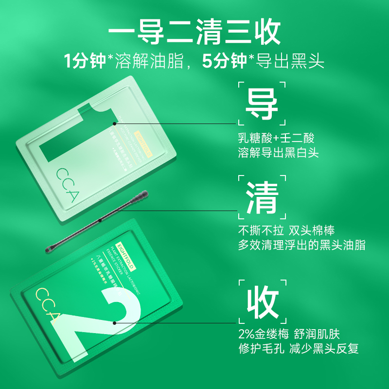 CCA八重植萃乳糖酸去黑头套盒收缩毛孔清洁舒缓温和滋润控油清洁L - 图0