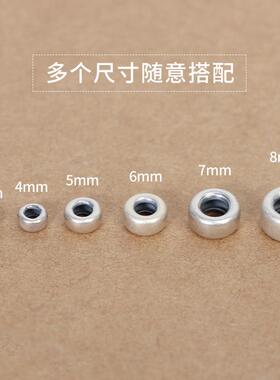 S925纯银做旧磨砂车轮珠散珠配件