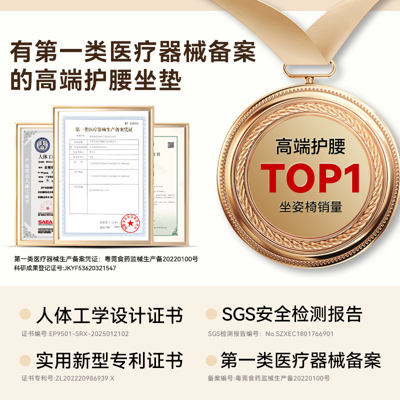 思菲其护腰久坐神器花瓣坐垫办公室腰部支撑靠垫人体工学工位椅垫