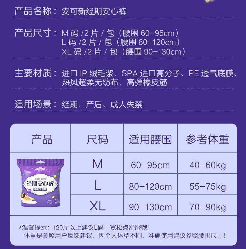 安可新安可心安心裤女经期用防漏产妇产后专用安睡裤型卫生巾学生,淘宝优惠券,粉丝福利购,淘宝优惠卷