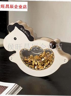 上有钱摆件客厅j旺宅马年吉祥物小马客厅轻奢高档新年装饰摆件