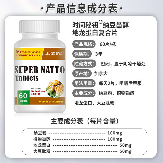 Time Key Nattosterol Diluon Protein Canada