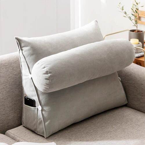 德国品质M卧室床头靠垫靠背护腰简约靠枕带头枕客厅沙发靠枕可拆 - 图0