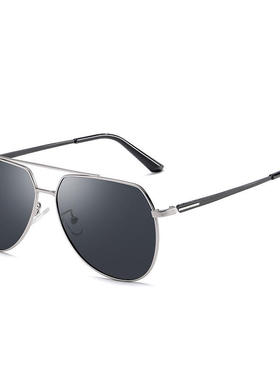 眼镜店感光变色太阳镜偏光驾驶墨镜男时尚金属防晒蛤蟆镜金属框