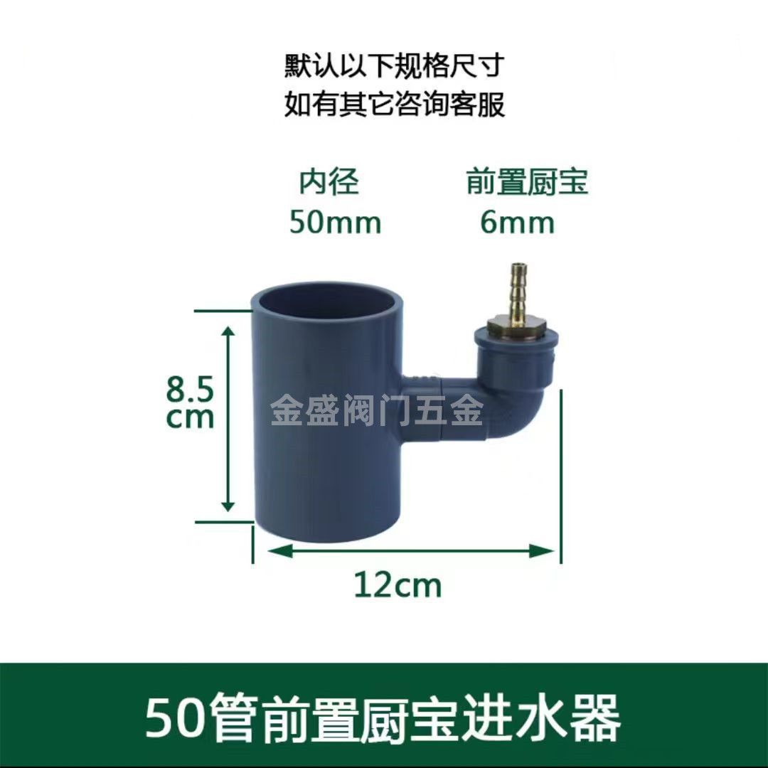 厨房水槽洗碗机净水器下水管道小厨宝洗衣机排水管二合一接头三通 - 图0