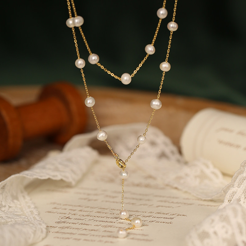 Manreya玛芮雅项链星空坠落满天星珍珠项链高级感毛衣链女长款,淘宝优惠券,粉丝福利购,淘宝优惠卷