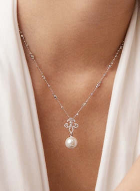 Manreya玛芮雅公主冠冕爱迪生珍珠吊坠锁骨链女高级感鸢尾花轻奢