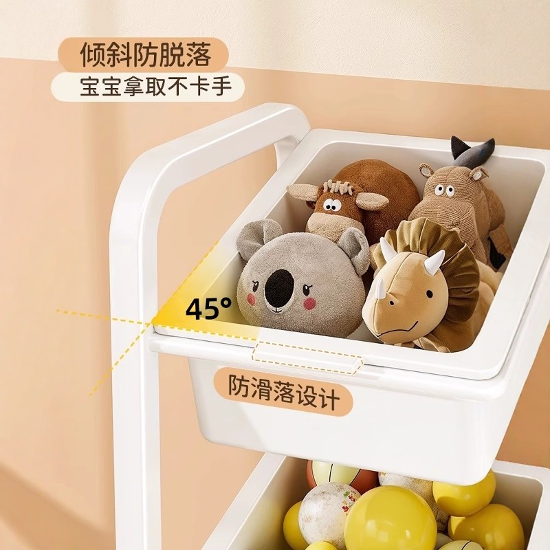 儿童玩具收纳架置物架多层客厅玩具书架二合一收纳推车幼儿园收纳,淘宝优惠券,粉丝福利购,淘宝优惠卷