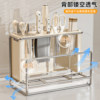 Knife holder storage rack integrated tool storage rack