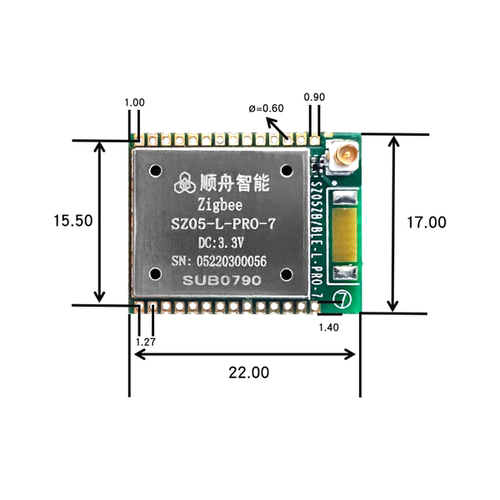 顺舟Zigbee低功耗模块串口转无线MESH自组网板载陶瓷天线数传模组 - 图0