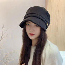 Cap Children Autumn Winter Ocean Qi Round Face Large Face With Lean Fisherman Hat Day Ensemble Temperament Casual Display Face Small Retro Baotou Cap