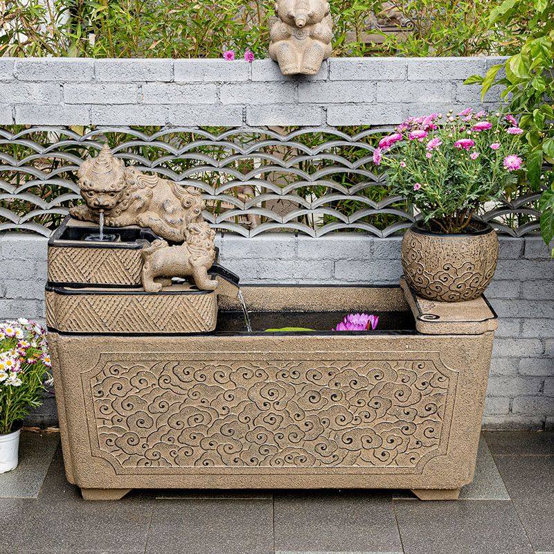 户外造景鱼池流水摆件循环水庭院装饰养鱼喷泉水景观仿古鱼缸家用,淘宝优惠券,粉丝福利购,淘宝优惠卷